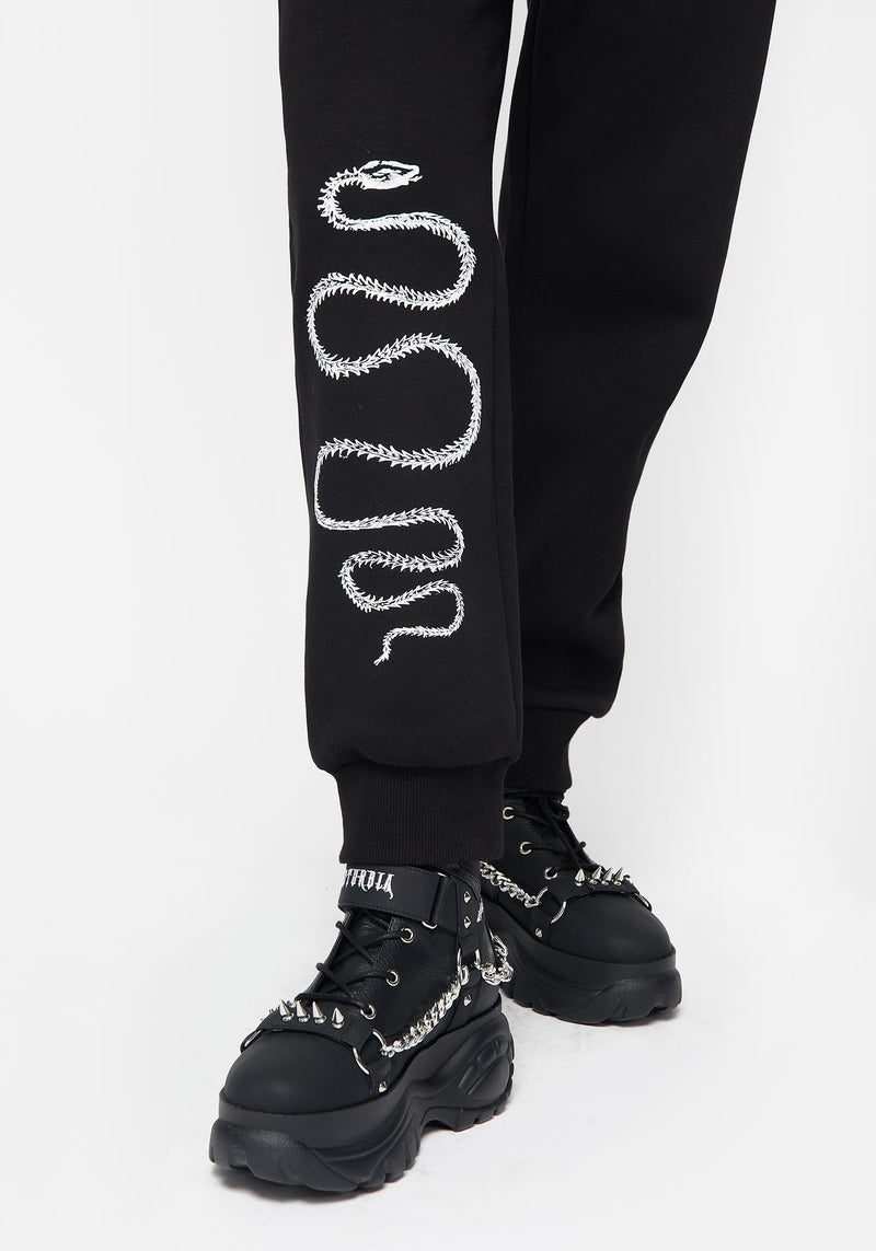 Ophis Schlange Skeleton Druck Jogginghose