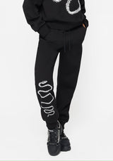 Ophis Schlange Skeleton Druck Jogginghose