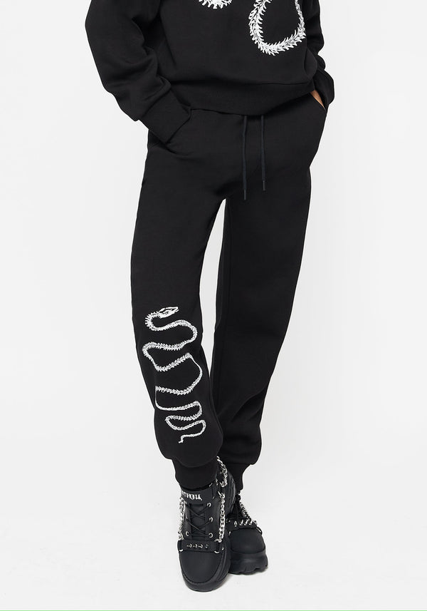Ophis Schlange Skeleton Druck Jogginghose