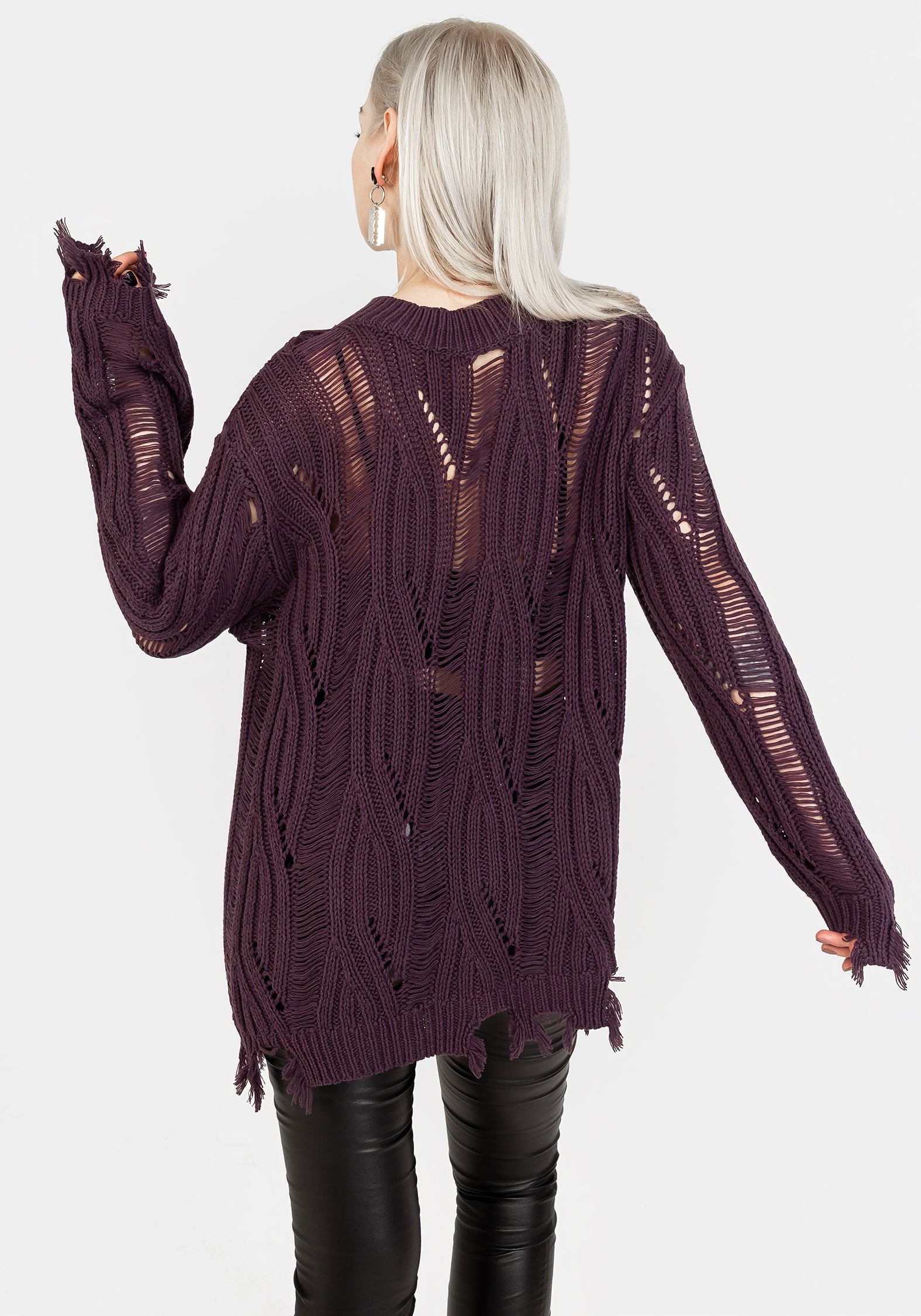 Dayglo Locker Gestrickt Pullover In Lavender Mist