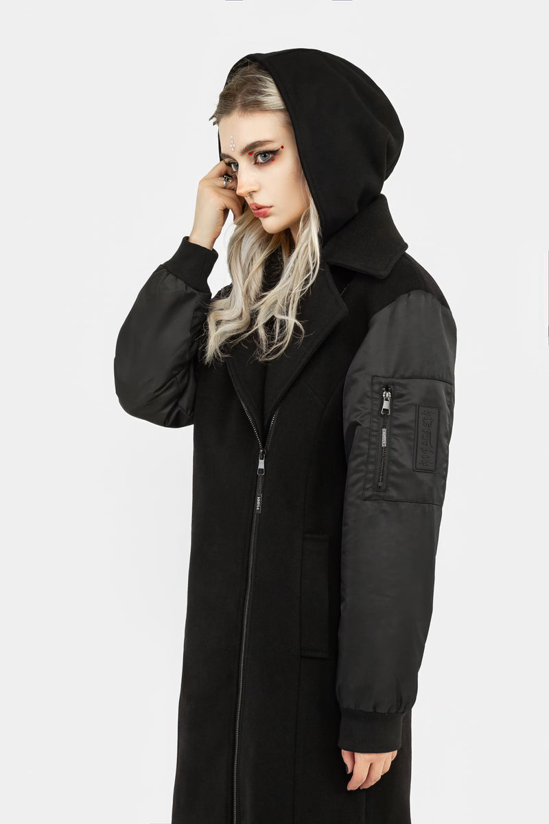 Doomsday Bomber Mantel Mit Detachable Hood