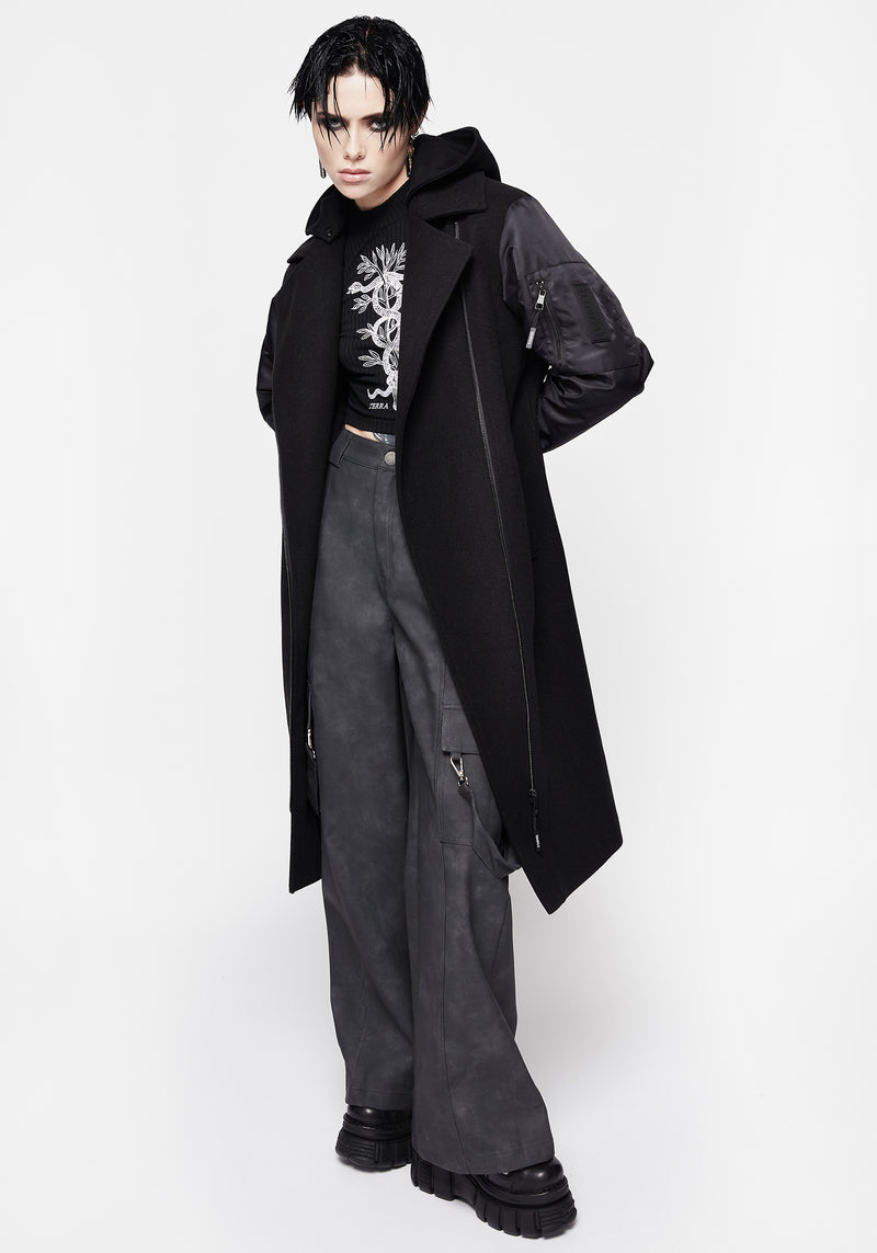 Doomsday Bomber Mantel Mit Detachable Hood