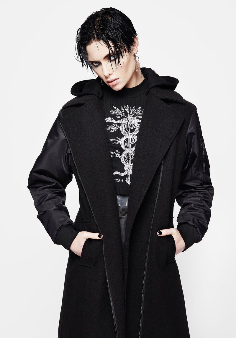 Doomsday Bomber Mantel Mit Detachable Hood