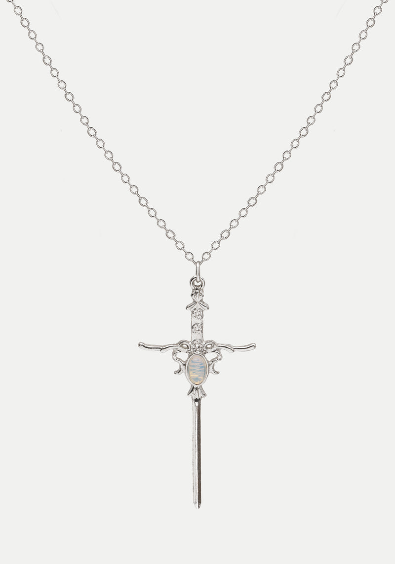 Galatine Opal Schwert Halskette