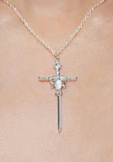 Galatine Opal Schwert Halskette