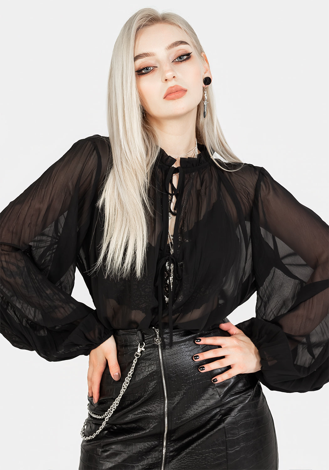 Disturbia | Villain Textured Blouse | Tops