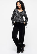 Cartomancy Gerafft Drawstring Bluse