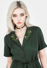 Fable Knopf Hoch Mini Hemd Kleid