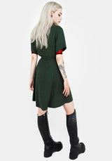 Fable Knopf Hoch Mini Hemd Kleid