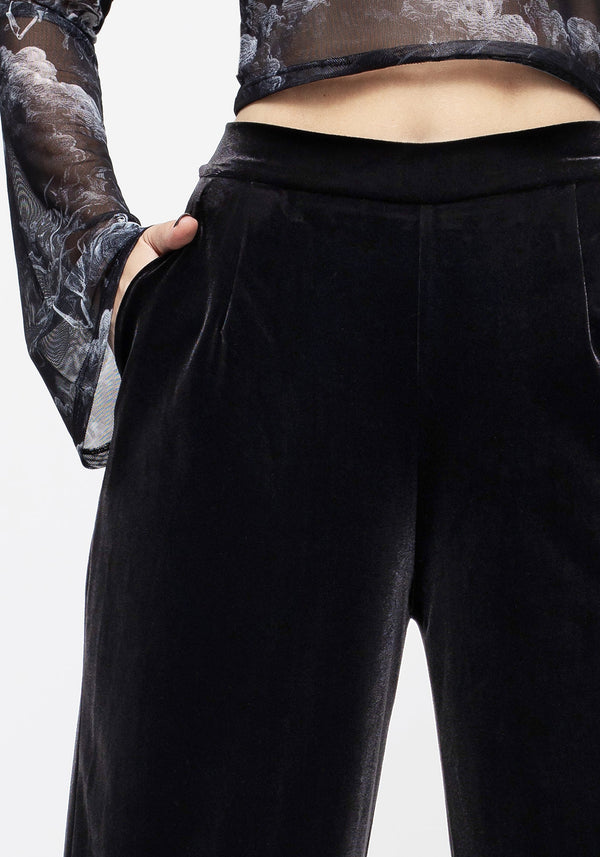 Valeria Velours Weit Bein Hosen