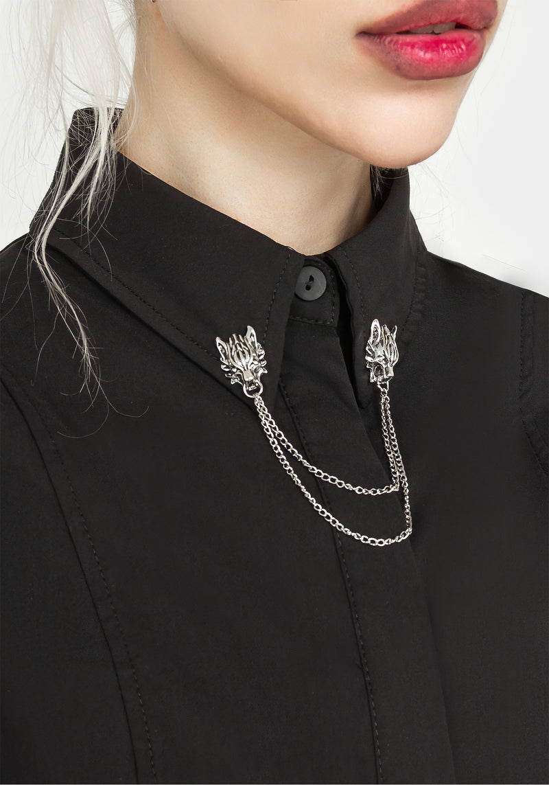 Fenrir Puffärmel Ärmel Fitted Hemd