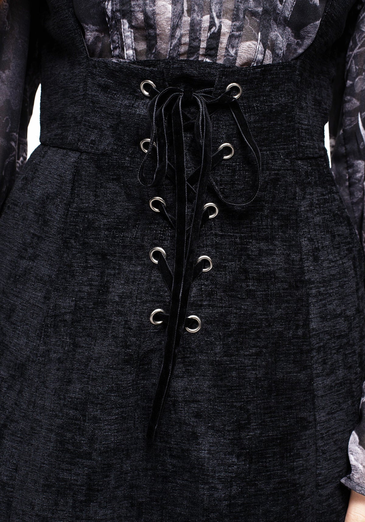 Valar Spitze Hoch Midi Schürzenkleid Kleid