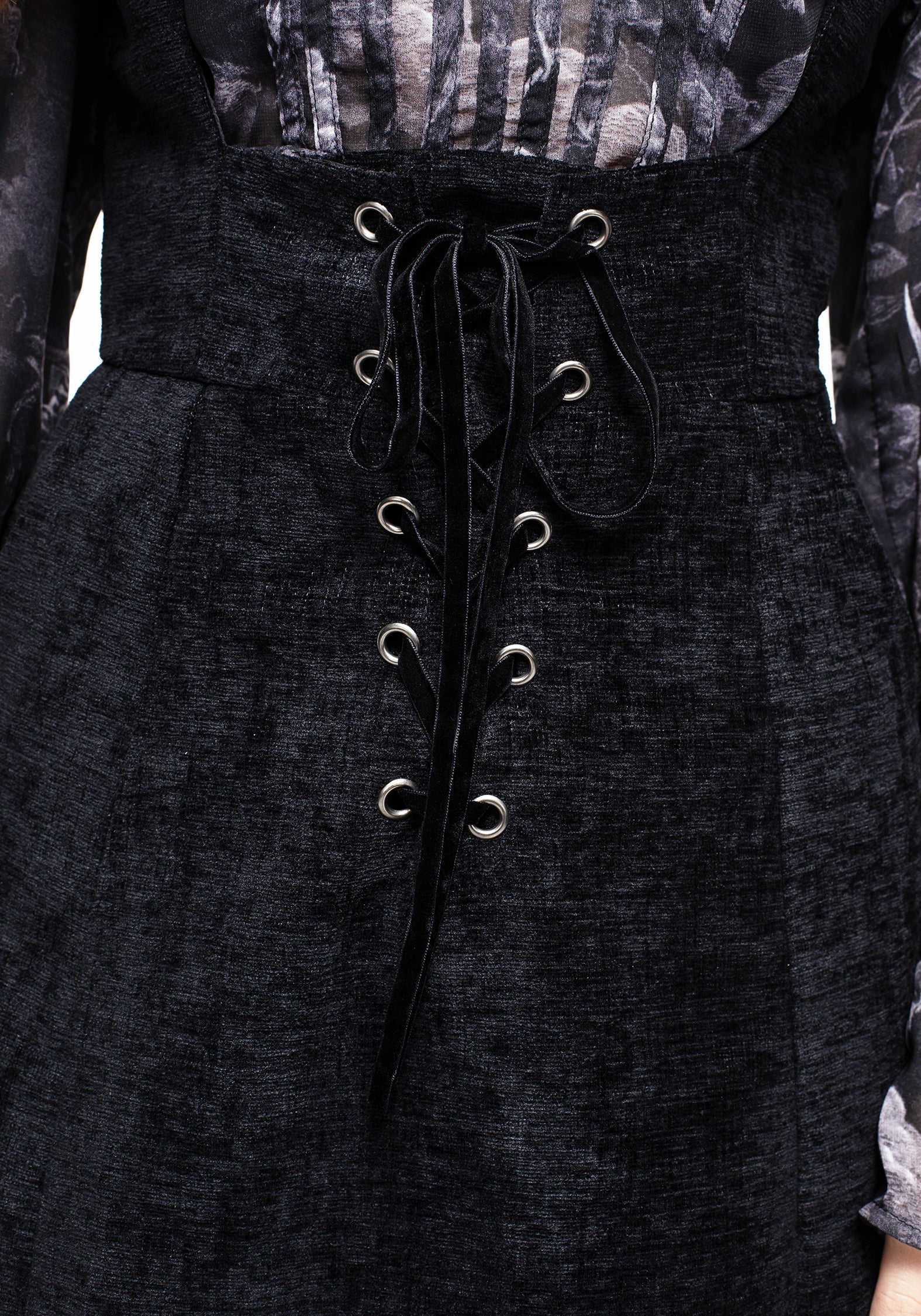 Valar Spitze Hoch Midi Schürzenkleid Kleid