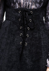 Valar Spitze Hoch Midi Schürzenkleid Kleid