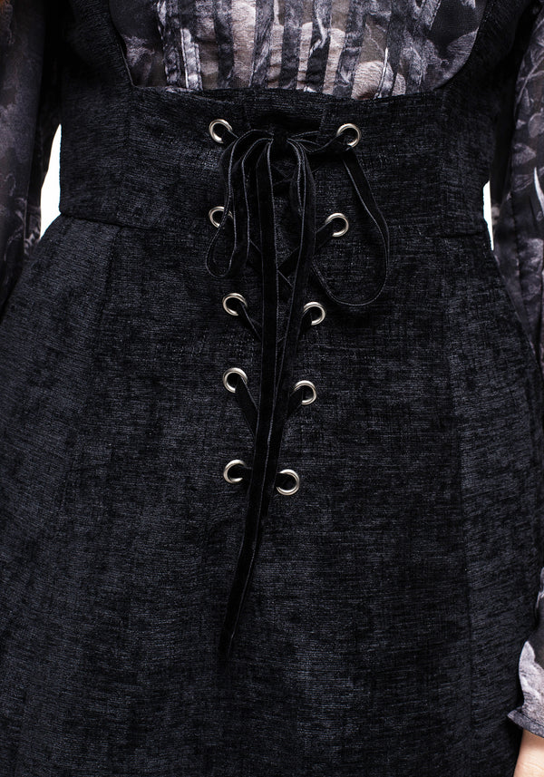 Valar Spitze Hoch Midi Schürzenkleid Kleid