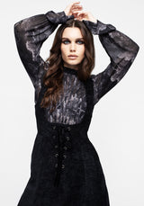 Valar Spitze Hoch Midi Schürzenkleid Kleid