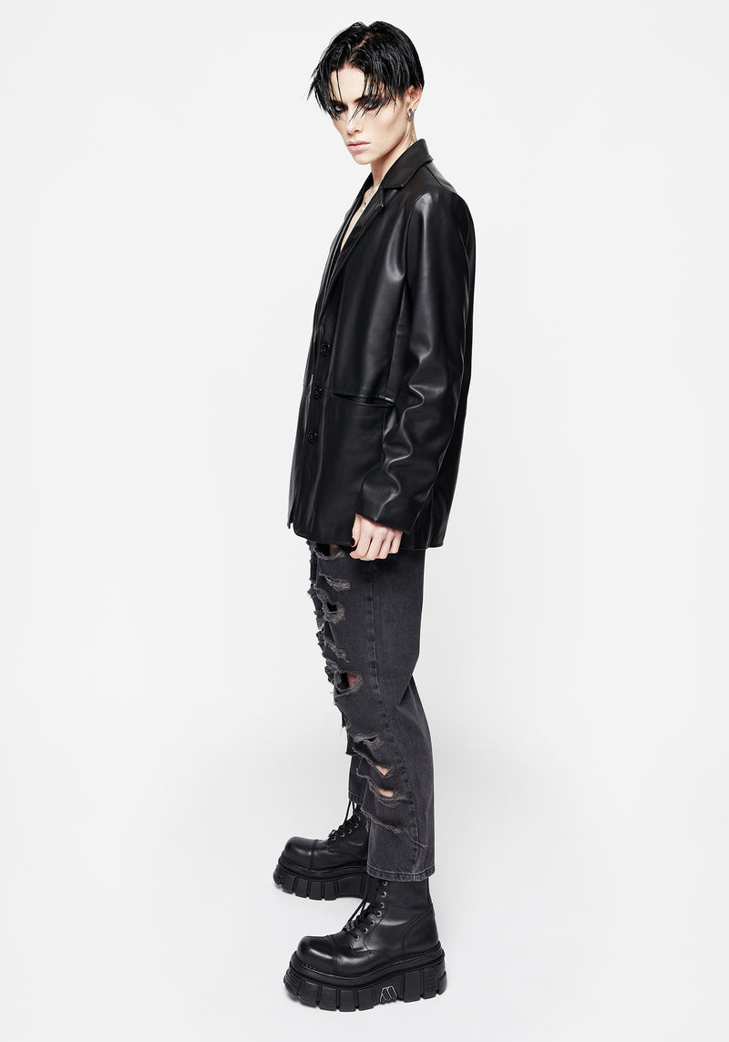 Oracle Kunst- Leder Blazer