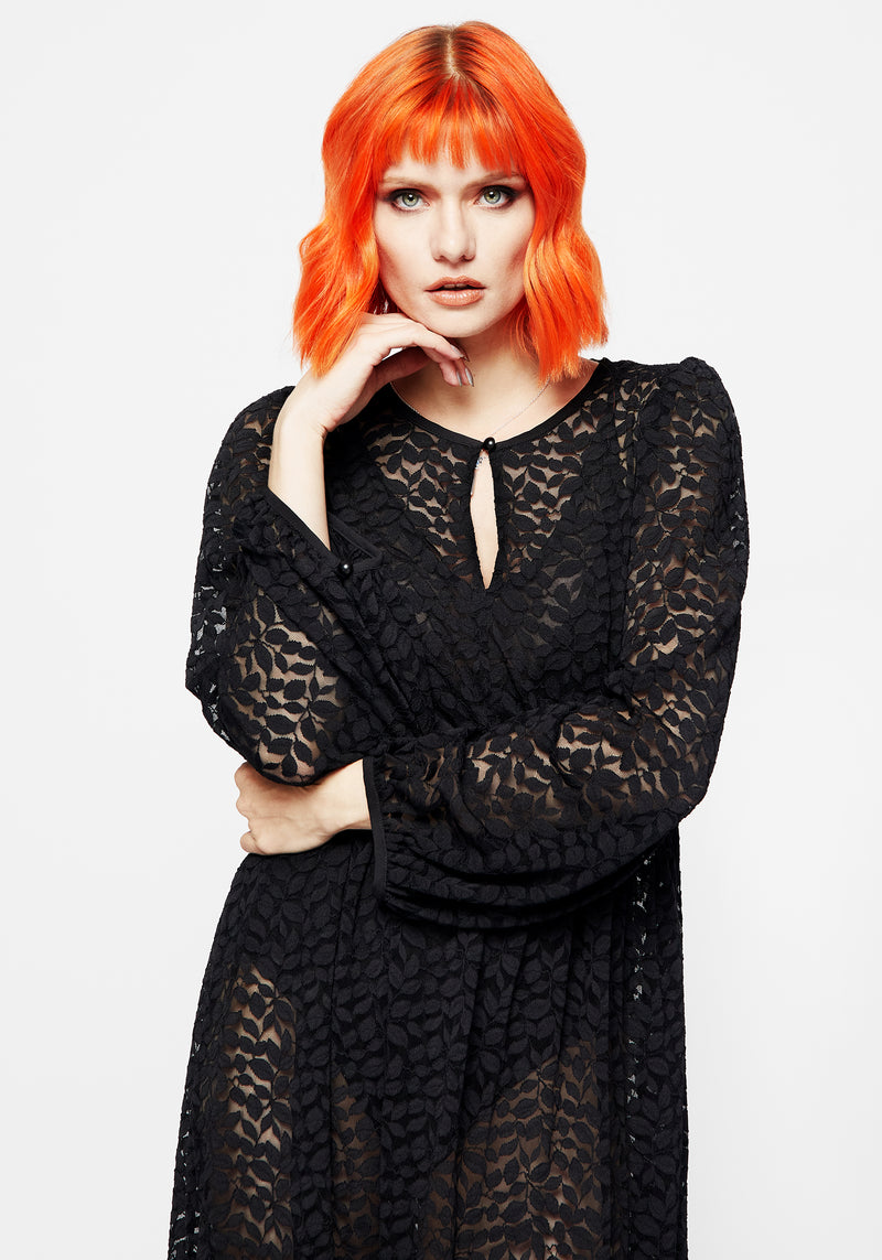 Blackwellia Spitze Midi Kleid