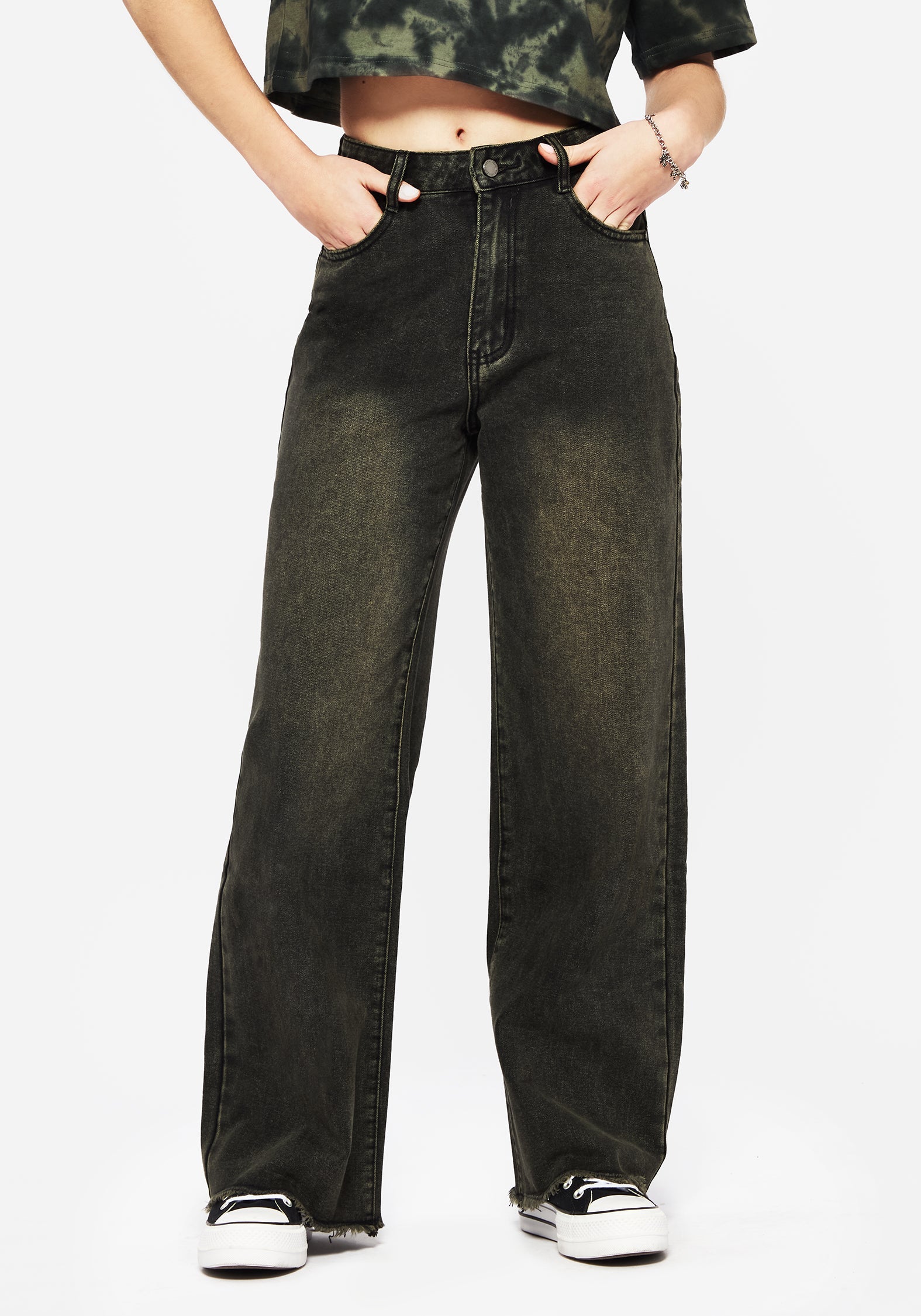 Anthea Weit Bein Washed Denim Jeans