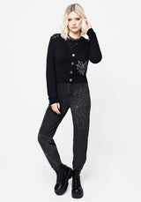 Catch Feelings Embroidered Knit Cardigan