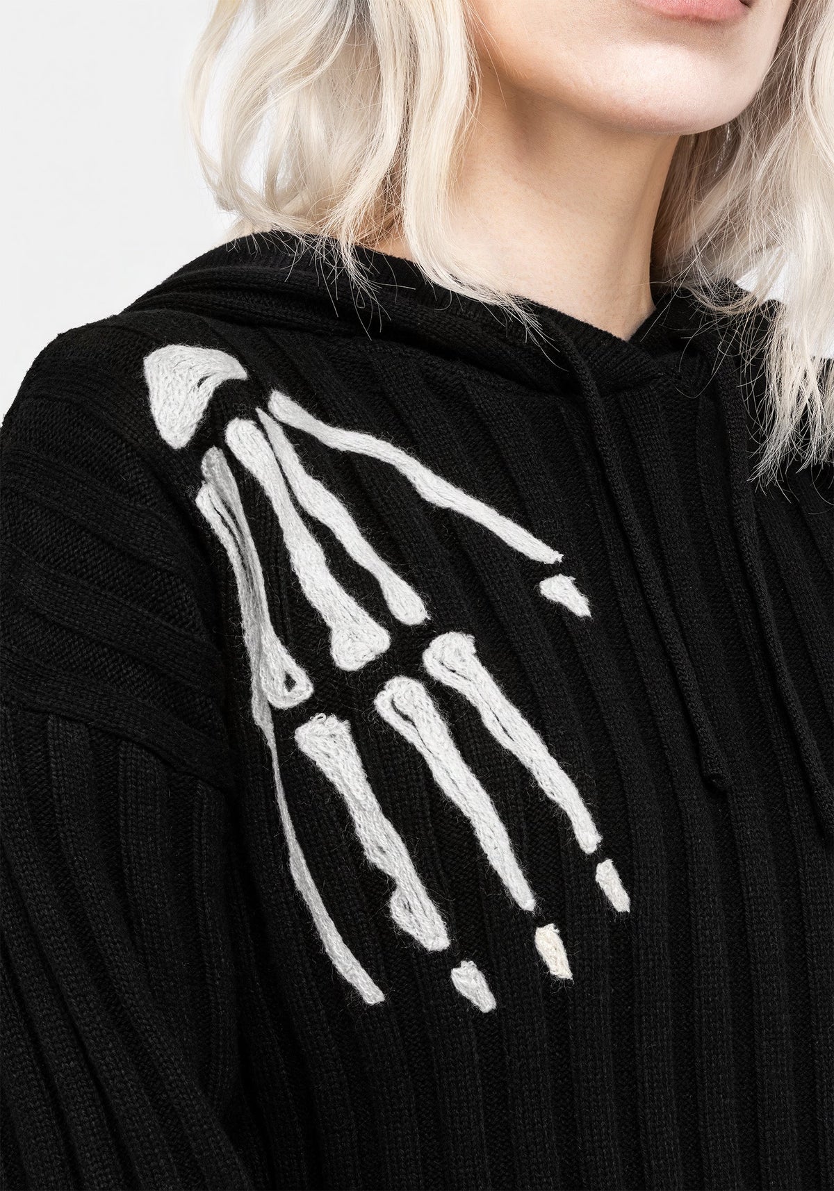 Volar Bestickt Gestrickt Kapuzensweatshirt