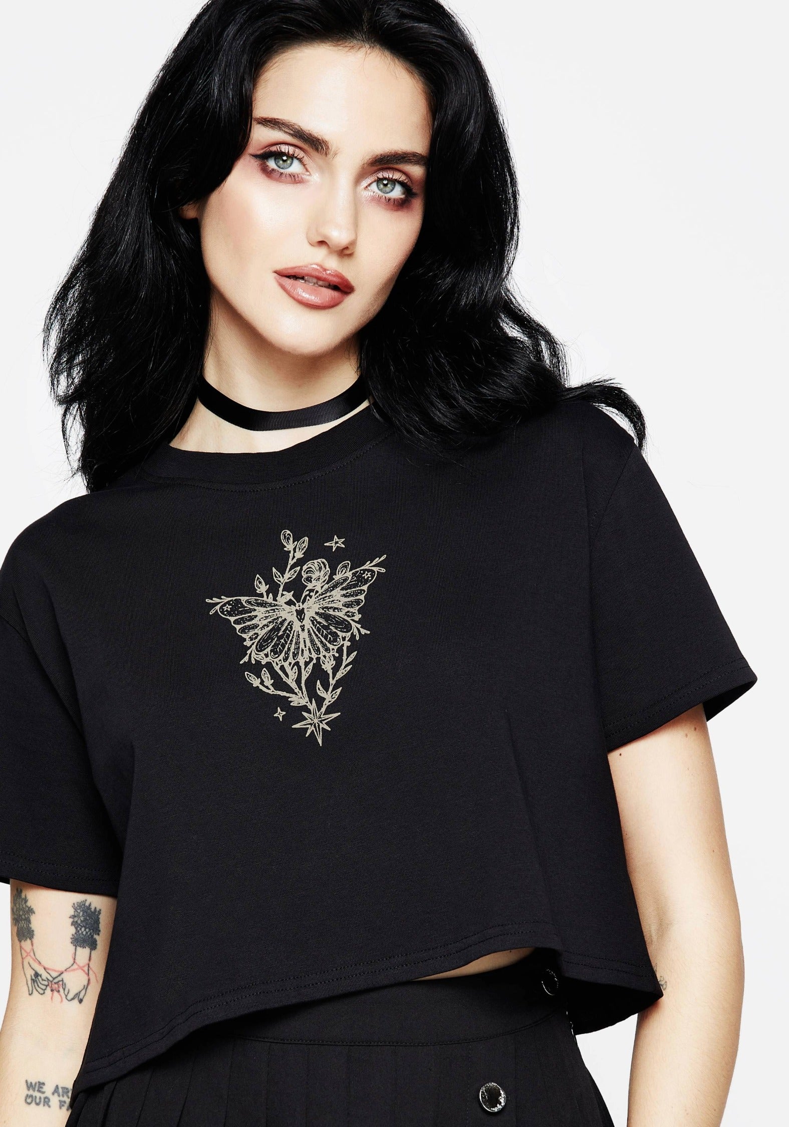 Hawkmoth Grafik Druck Kastenförmig Kurz T-Shirt