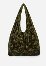 Faefire Folie Druck Velours Tote Tasche Grün