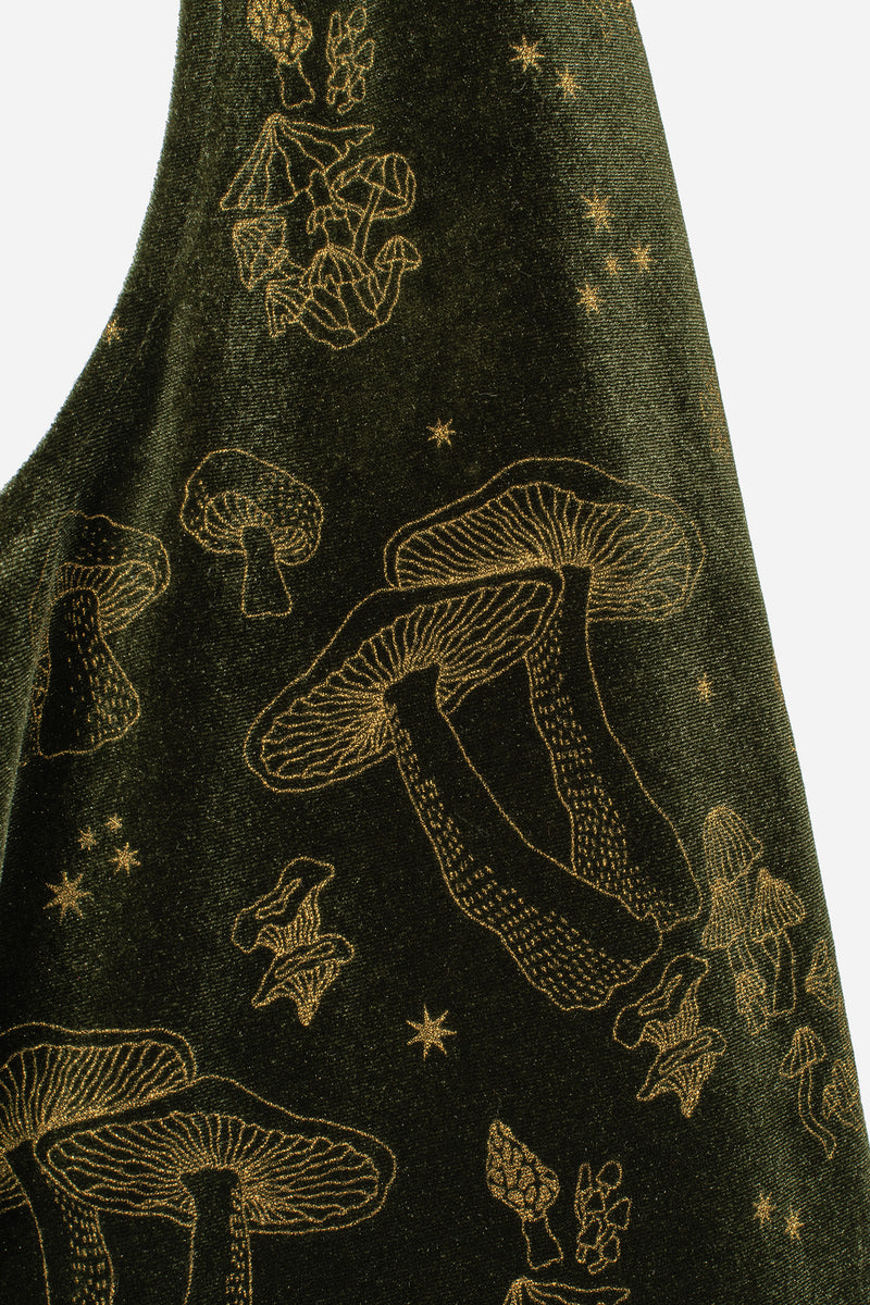 Faefire Folie Druck Velours Tote Tasche Grün