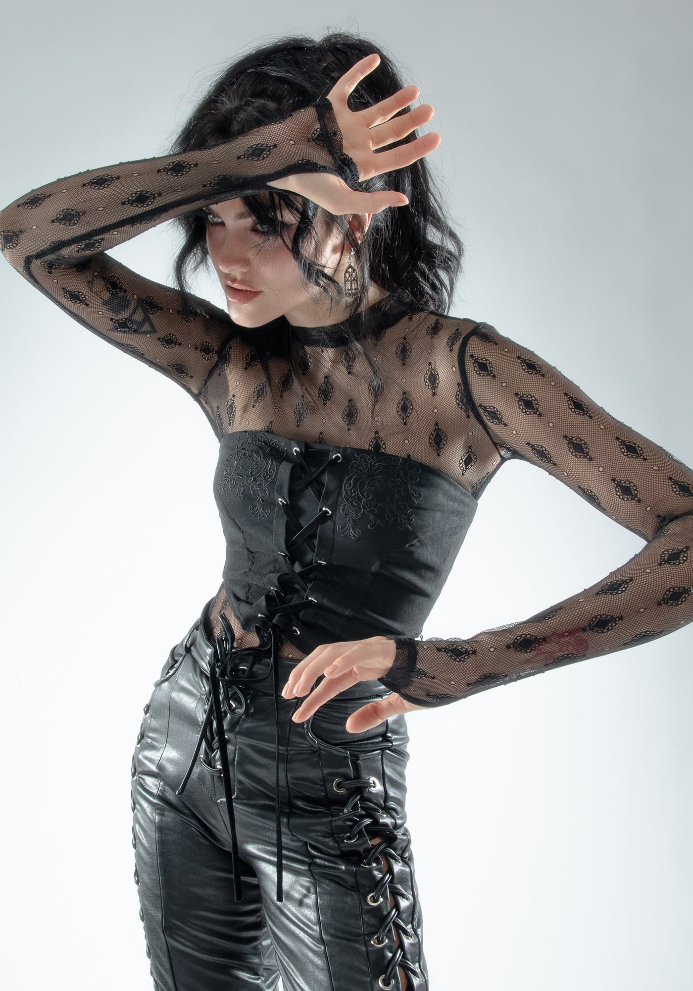Disturbia | Essendi Long Sleeve Mesh Top | Tops