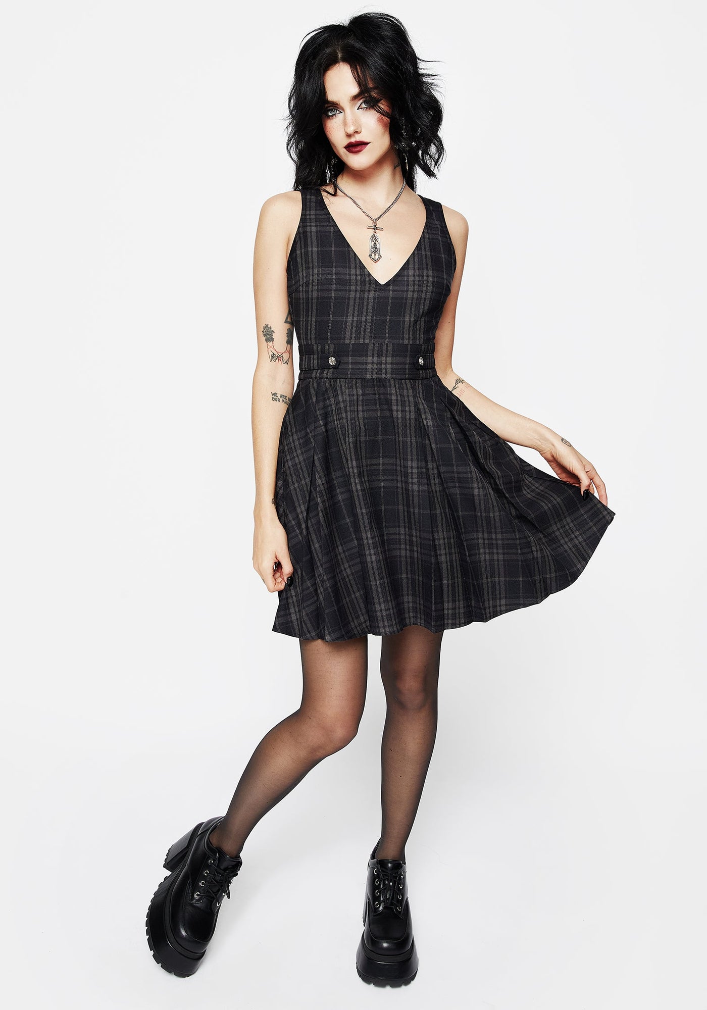 ワンピース Andmary Becky check mini dress black andmary on X: 