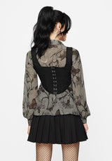 Gloriana Blumenmuster Druck Chiffon Hemd     
