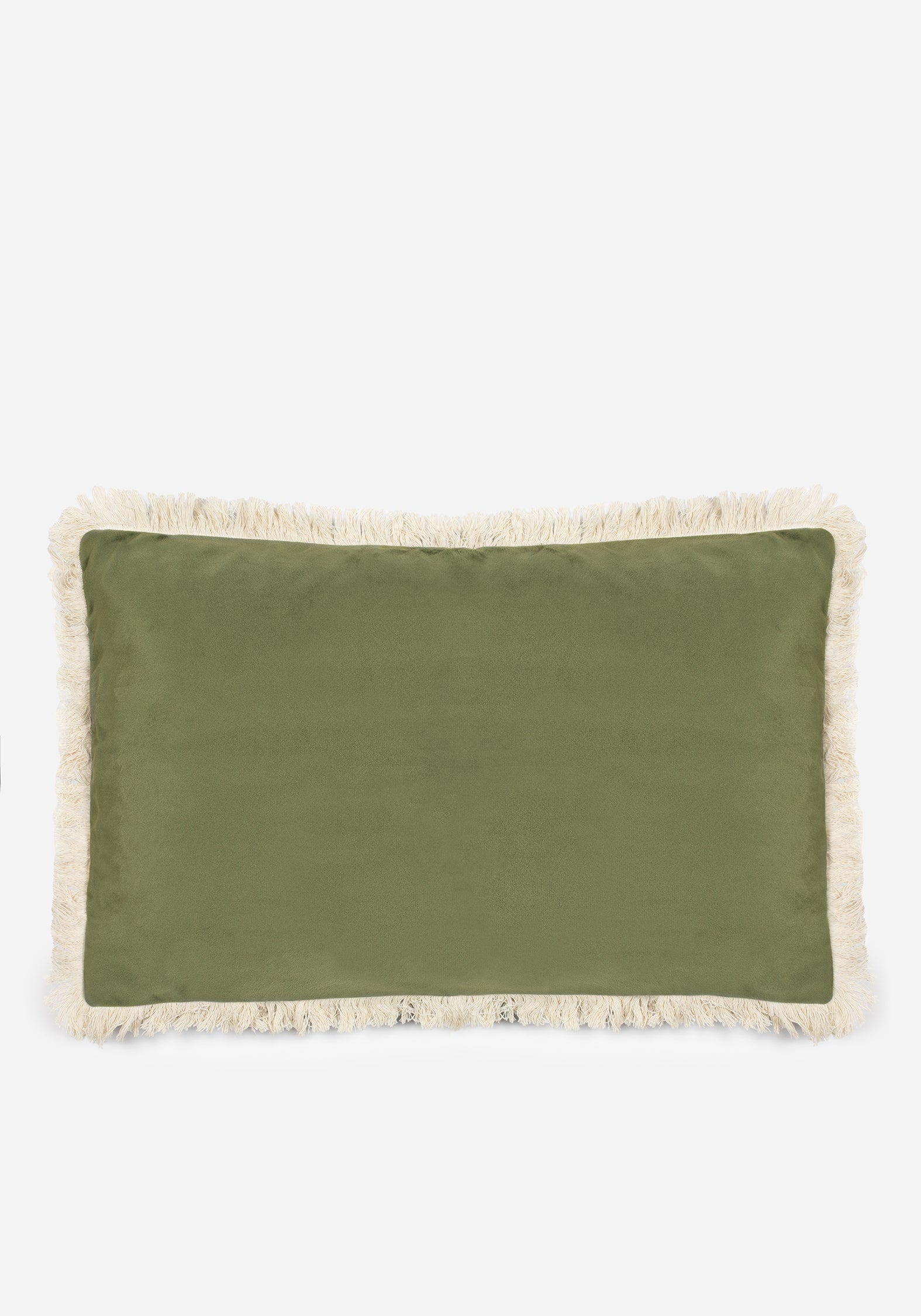 Swamplife Bestickt Velours Rectangle Fringe Kissen