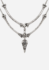 Osteomancy Rabe Schädel Halsband Halskette