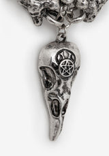Osteomancy Rabe Schädel Halsband Halskette