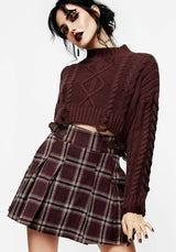 Bramble Check Pleated Mini Skirt