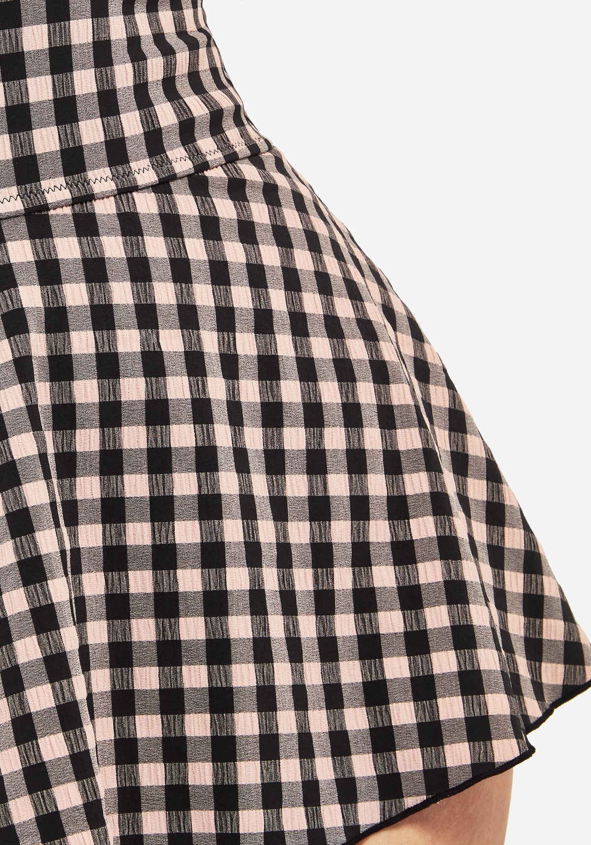 Terra Gingham Peplum Rockähnlich Badeanzug -