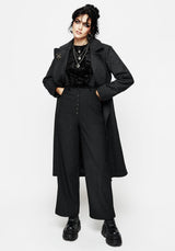 Tilda Hoch Taille Weit Bein Nadelstreifen Hosenträger Hosen