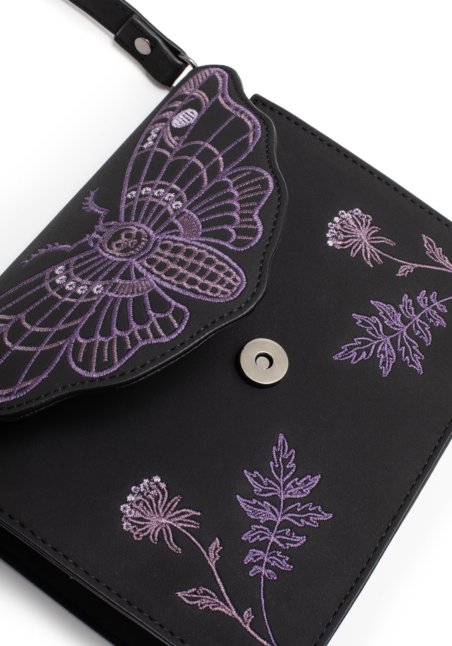 Atropos Motte Bestickt Mini Crossbody Tasche