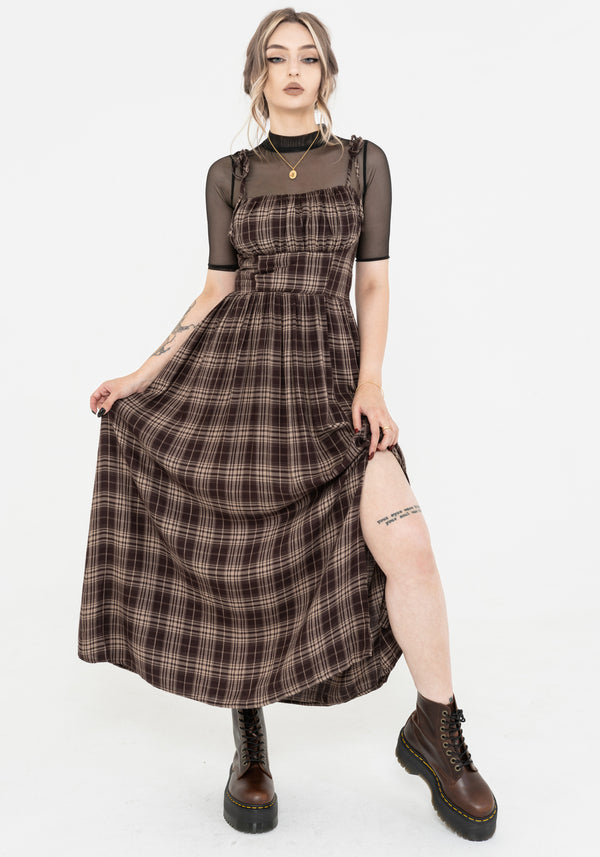 Adra Prüfen Cami Krawatte Riemen Midi Kleid