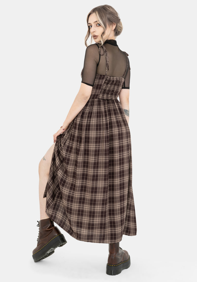 Adra Prüfen Cami Krawatte Riemen Midi Kleid