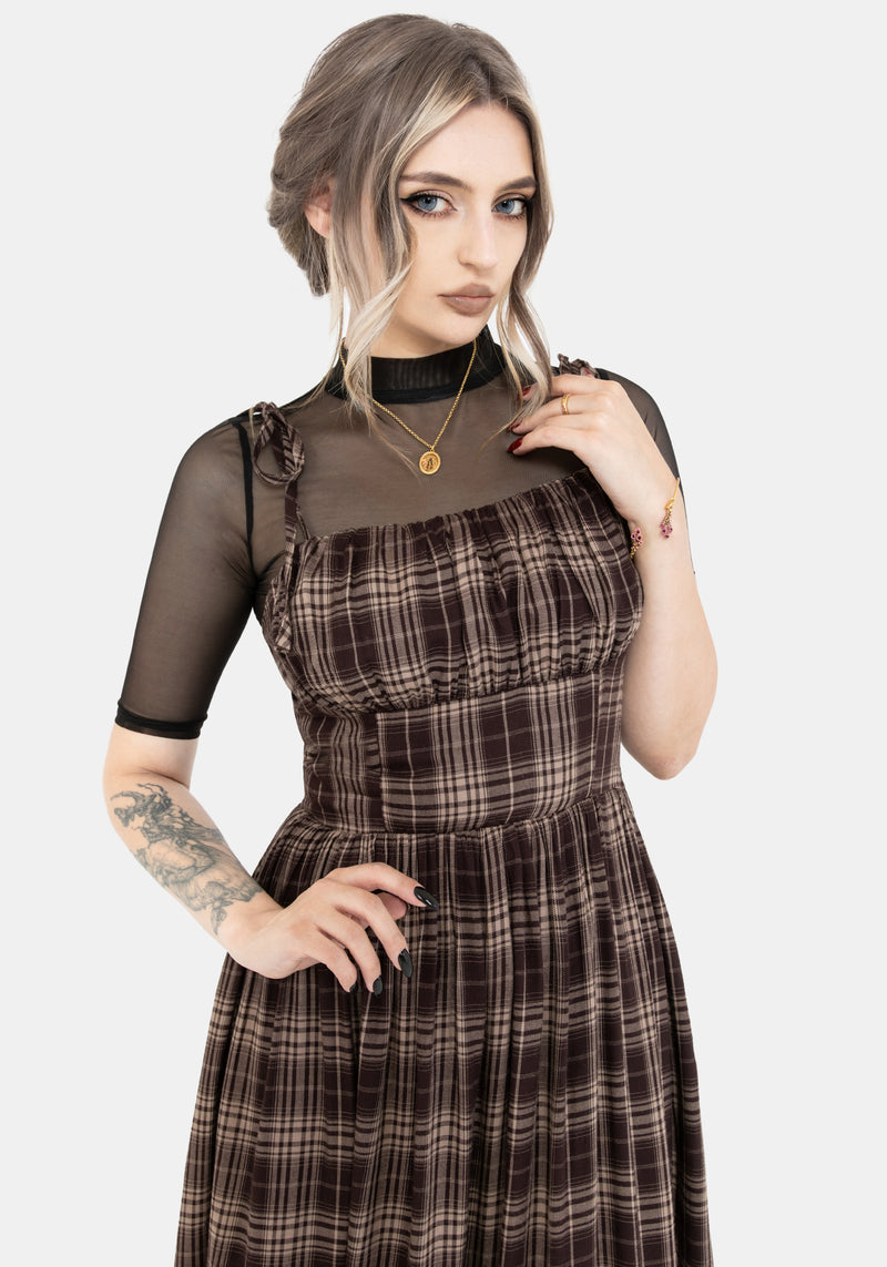 Adra Prüfen Cami Krawatte Riemen Midi Kleid