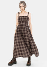 Adra Prüfen Cami Krawatte Riemen Midi Kleid