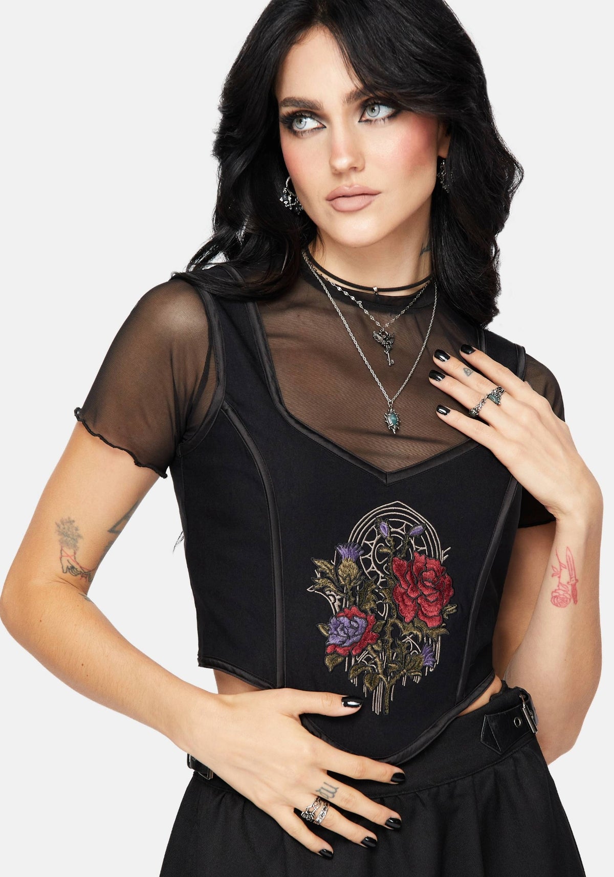 Revel Bestickt Korsett Top