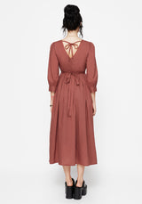 Cavern Baumwolle Broderie Knopf Hoch Midaxi Kleid