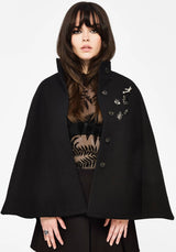Althea Asymmetric Pin Detail Cape