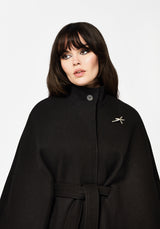 Althea Asymmetric Pin Detail Cape