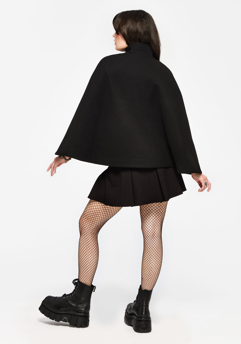 Althea Asymmetric Pin Detail Cape
