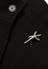 Althea Asymmetric Pin Detail Cape