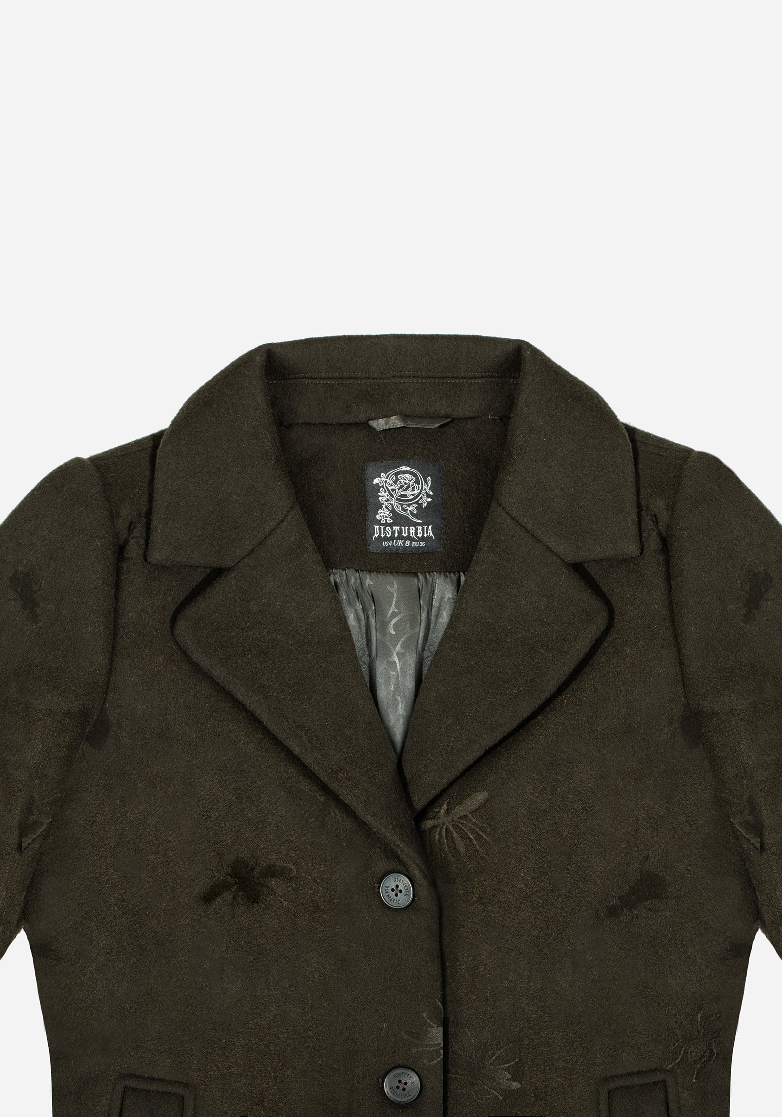 Evelyn Wool-Blend Käfer Geprägt Langschnitt Mantel