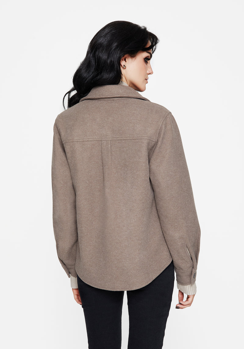 Cordelia Blumenmuster Bestickt Tasche Vorderseite Hemdjacke
